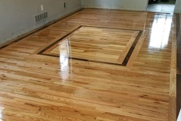 hardwood floor inlay